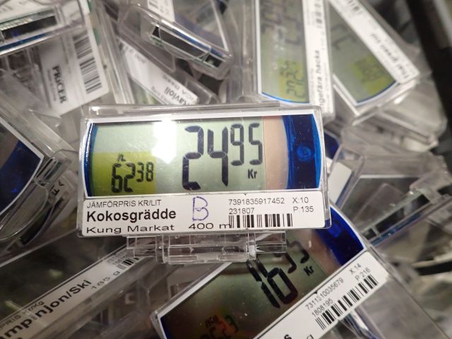 326490--2 Större mängd digitala prisettiketter