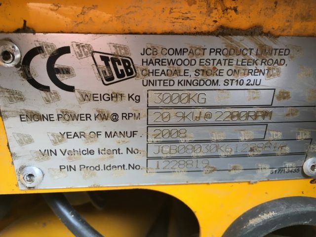 356652--11 JCB 8030 ZTS 2008