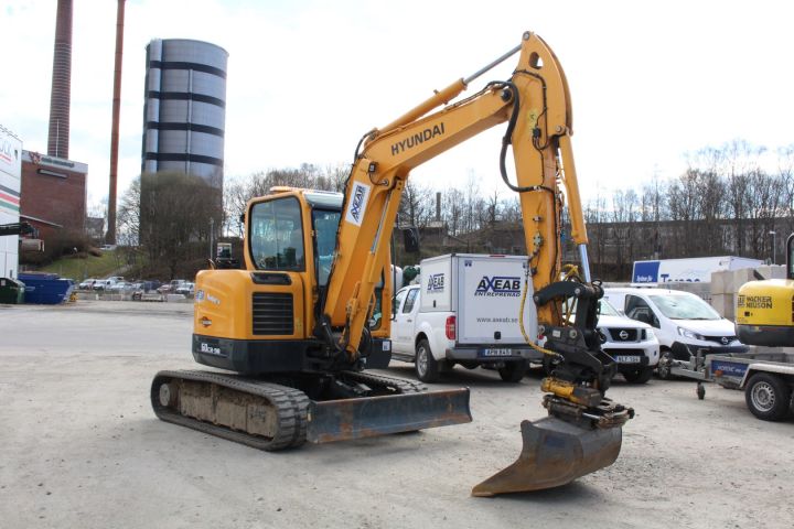 372969-5 Bandgrävare Hyundai R60CR-9A -16 (rototilt, 737h)