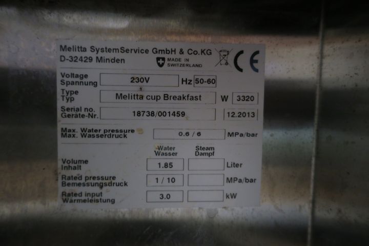 358056-0 Coffee machine Melitta cup Breakfast