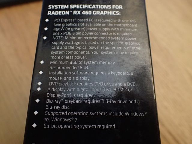 355046-4 NEW Graphics card Sapphire RX 460 Nitro 4Gb