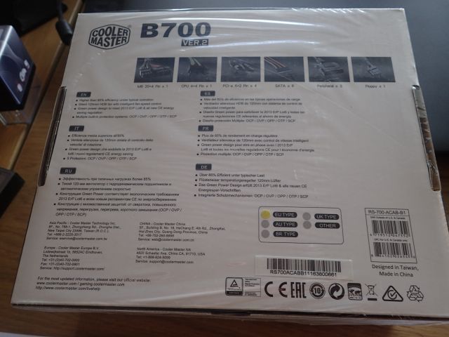 353909-3 Power supply Cooler Master B700