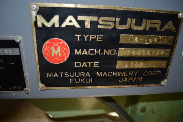 380222-5 CNC Vertical Machining Center: Matsuura MC-760 VX System