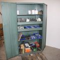 375893-0 Tin cabinet with misc contence