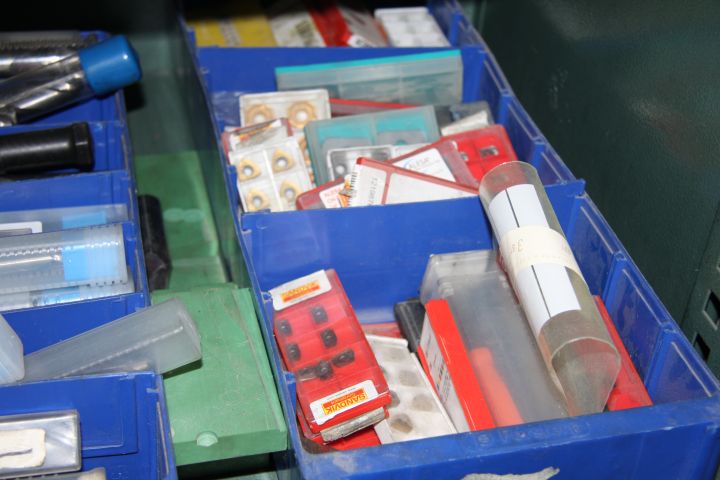 375893-2 Tin cabinet with misc contence