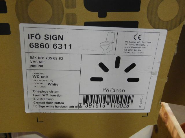 381435-1 Toilet IFÖ Sign 6860 6311 new!