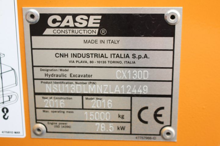 381649-34 CASE CX130D