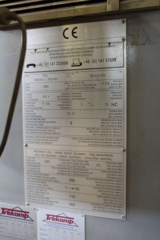 372013-14 Kantpress Beyler PR6 150 ton x 3100 mm