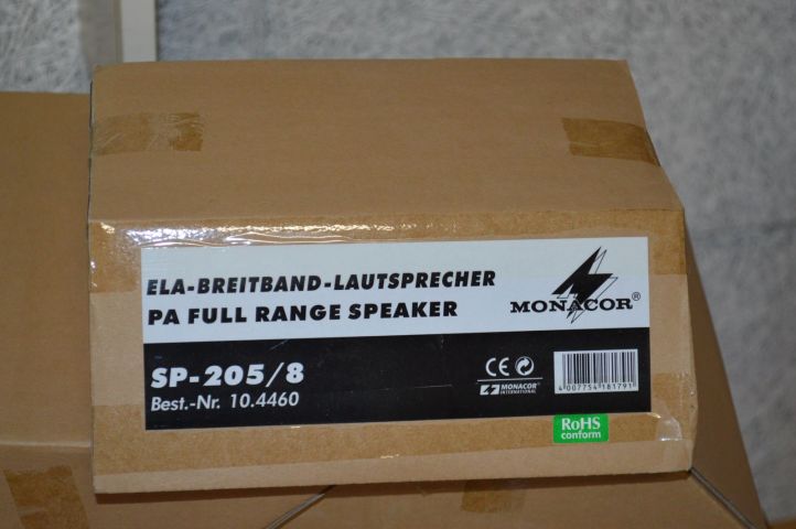 385644-3 Monacor SP-205/8 full-range speaker units, set. Free shipping