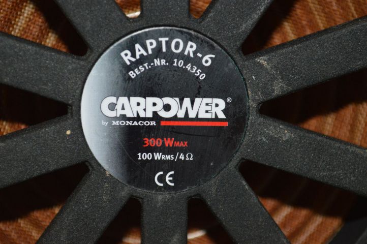 385420-3 Monacor, Raptor 6.5 " subwoofer. Set