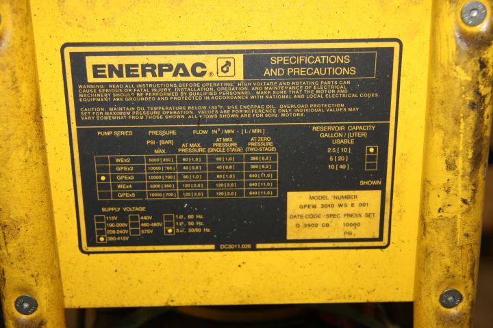 375963-5 Hydraulic unit Enerpac