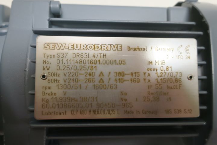 323064-4 Gearmotor SEW S37 DR63L4/TH