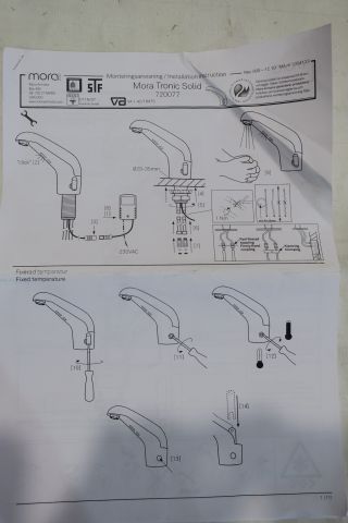 311454-6 Mora Tronic Solid Beröringsfri Blandare Nytt, FRI FRAKT