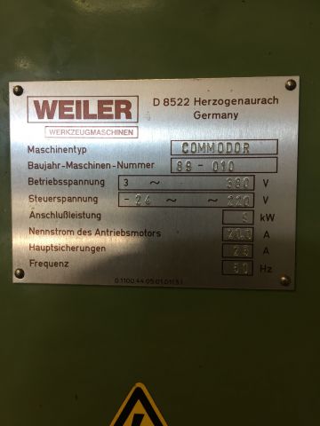 388880-4 Lathe machine Weiler Commodor