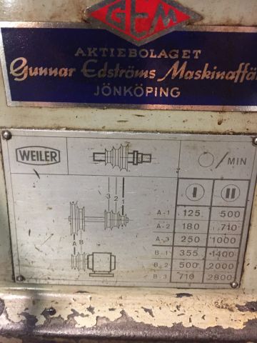 388880-6 Lathe machine Weiler Commodor