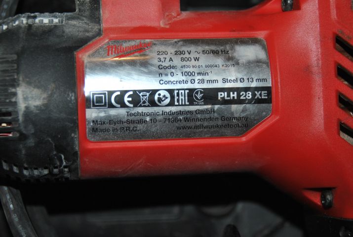 392312-2 Drill chamber Milwaukee PLH 28 XE