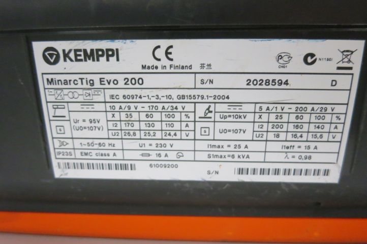 393064-6 Tigwelder Kemppi MinarcTig EVO 200