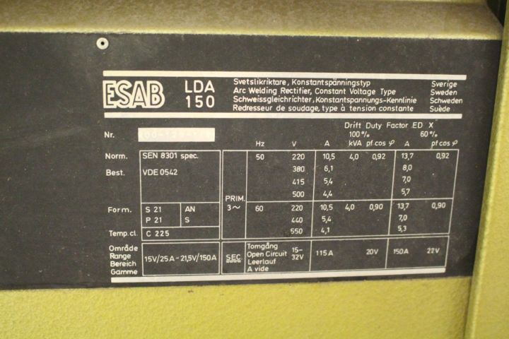402375-6 MIG-svets ESAB A10/LDA 150