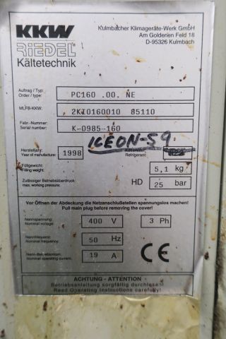 407342-7 Industrial cooling system Riedel PC160.0.NE