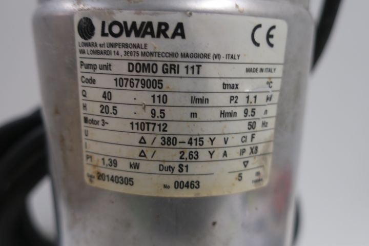 407388-4 Sewage pump Lowara DOMO GRI 11T