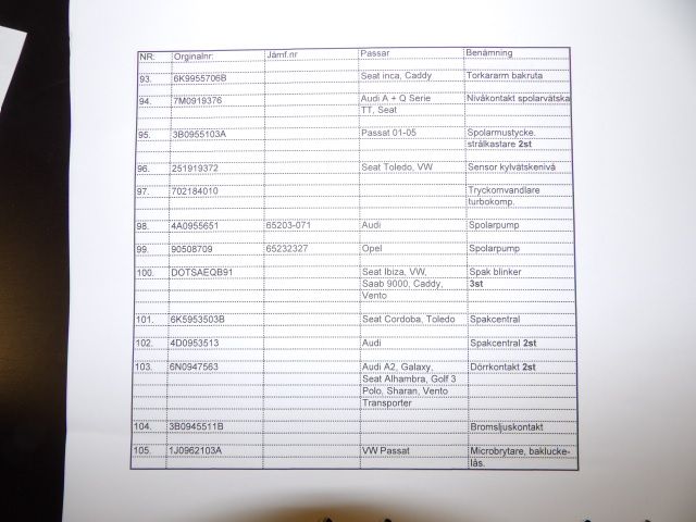 413235-58 Lots of carparts for Volkswagen etc.