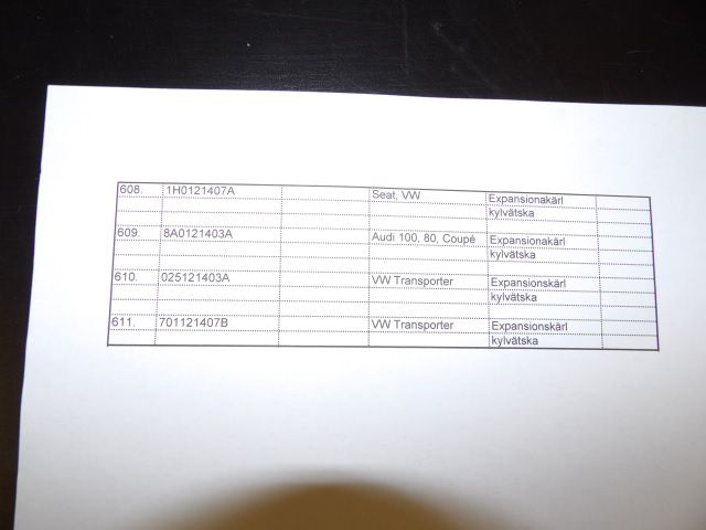 413235-93 Lots of carparts for Volkswagen etc.