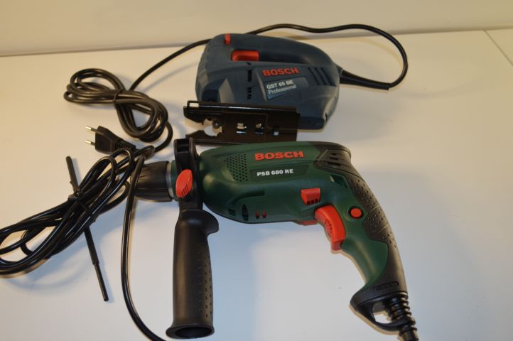 424072-2 Bosch Power Tools: Jigsaw GST 65 BE + Impact Drill, BSB 680 RE. Unused. Free Shipping
