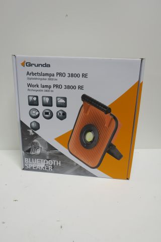 417645-1 Work lamp Grunda PRO 3800 RE with Bluetooth speaker