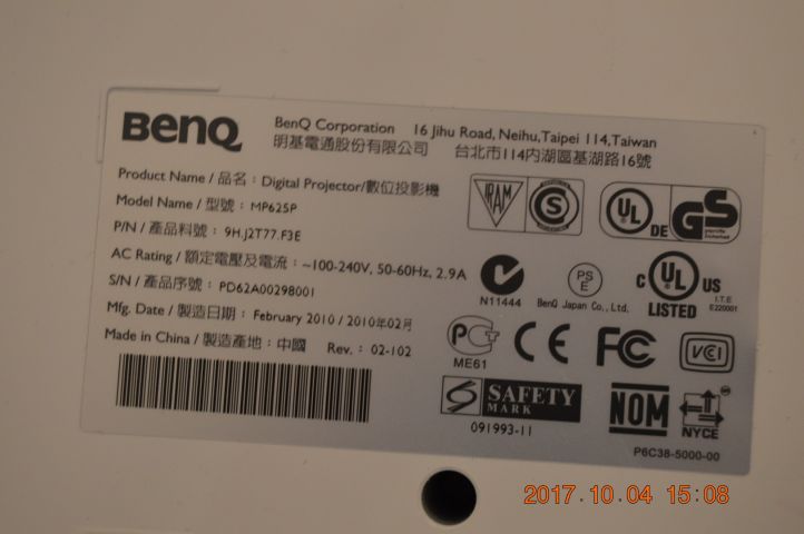 418916-3 BENQ MP625P