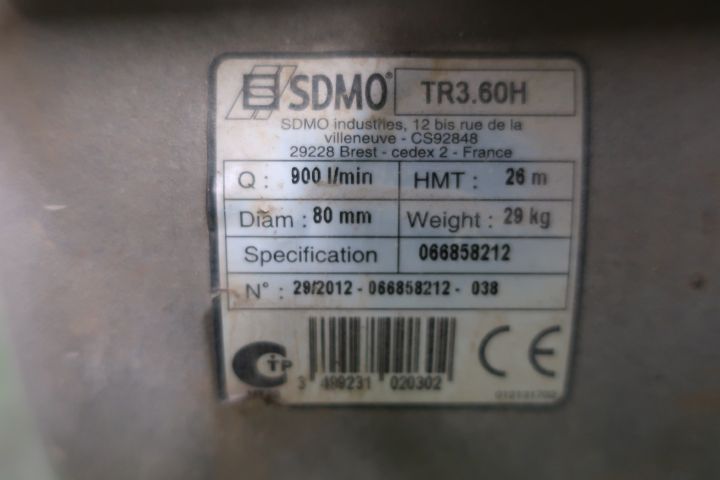 421405-7 Sludge Pump SDMO TR3.60H (Not working)