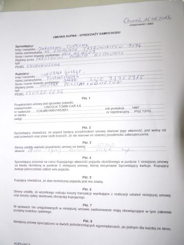 413310-72 Lincoln Town Car 4.6 Limousine -97 (Polski-reg)