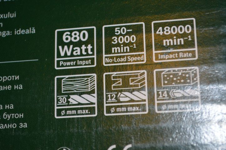 428206-13 Bosch impact drill 680W PSB 680 RE Electronic. Unused. Free delivery