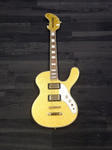 400658-1 Electric Guitar Musicvox Gold Super Sparkle Spaceranger Guitar