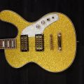400658-2 Electric Guitar Musicvox Gold Super Sparkle Spaceranger Guitar