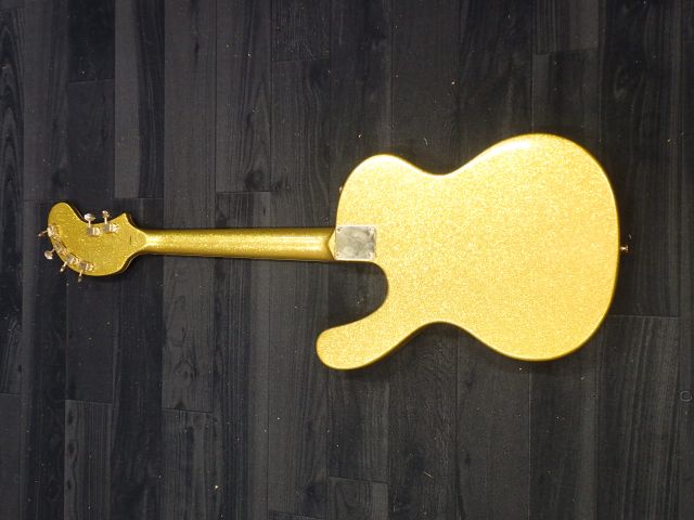 400658-5 Electric Guitar Musicvox Gold Super Sparkle Spaceranger Guitar