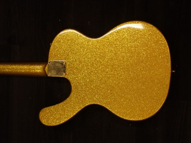 400658-6 Electric Guitar Musicvox Gold Super Sparkle Spaceranger Guitar