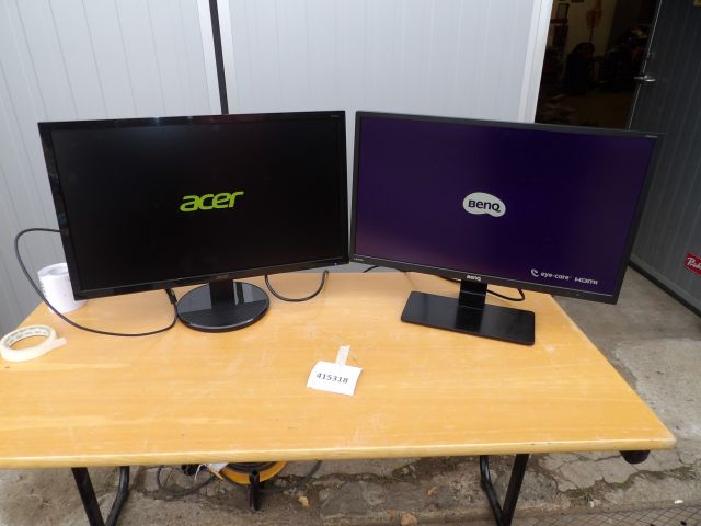 415318-1 2 pcs Computer Monitors Acer & Benq