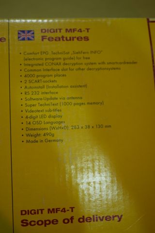 431788-7 Technisat Digit MF4-T DVB-T Digital TV Tuner with Card Slot