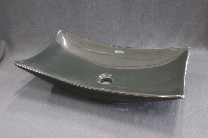 430818-1 Washbasin BathCo Magdalena Black