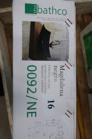 430818-7 Washbasin BathCo Magdalena Black