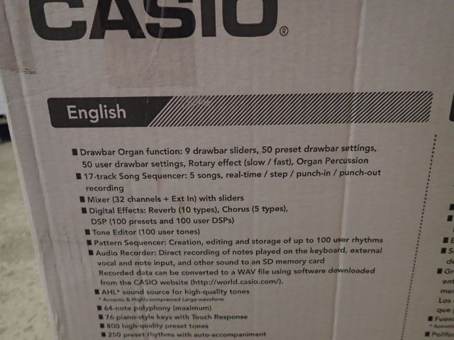 400877-6 NY Casio WK7500 Keyboard