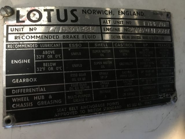 432327-28 Lotus Eclat 1977