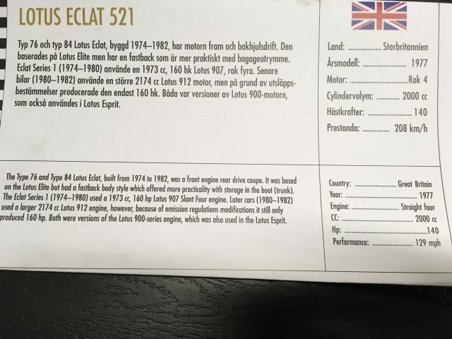 432327-56 Lotus Eclat 1977