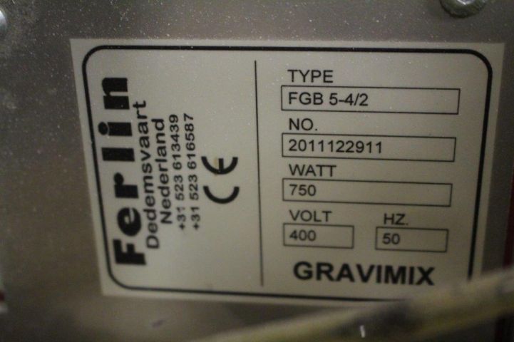 438669-6 Granulator mixer Ferlin FGB 5/4/2 -12 With computer control