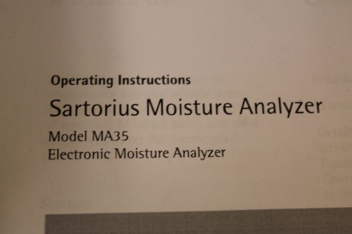 439045-7 Sartorius MA35 - infrared moisture analyzer