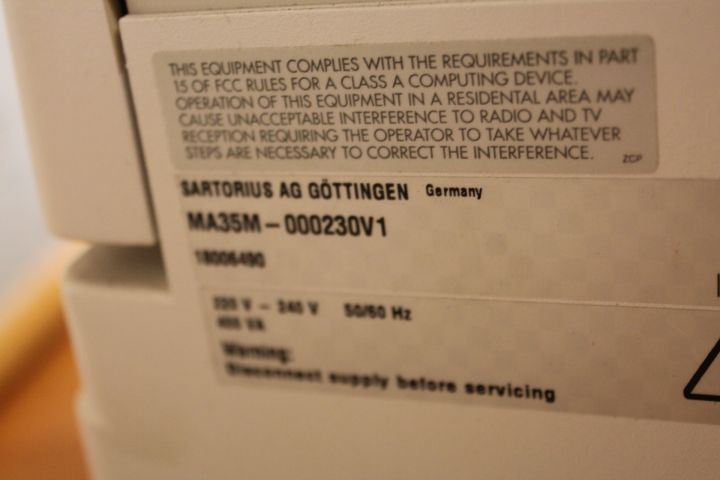 439045-8 Sartorius MA35 - infrared moisture analyzer