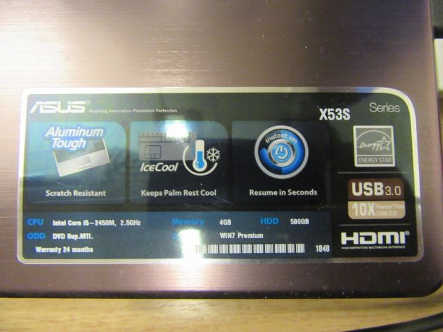 415527-4 Laptop, Asus X53S