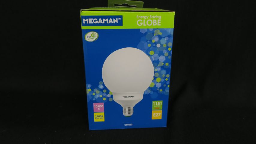 442759-3 12 Megaman Globe E27, 20W, 2700k, 1151lm