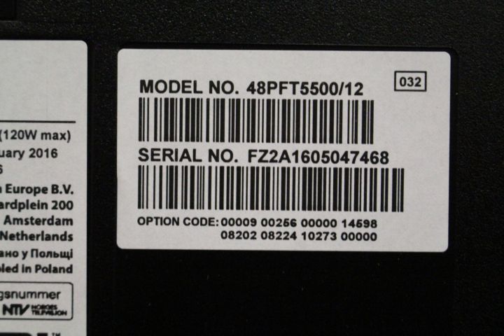 443500-6 DEFECTIVE! TV, Philips 48 "