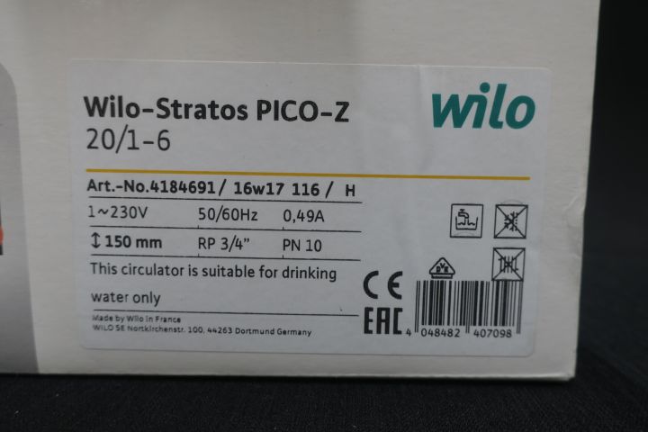 443059-6 Circuit pump Wilo-Stratos PICO-Z 20 / 1-6